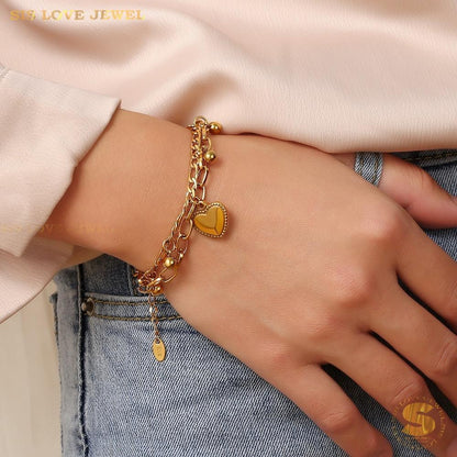 Double-Layer Boba Love Bracelet B216