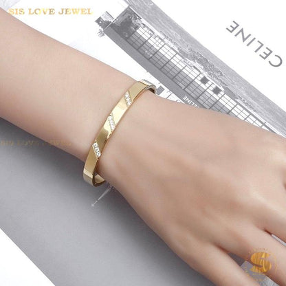 Everlasting Sparkle Bangle H126 Gold