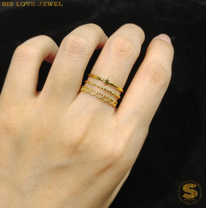 3 Layers Sphere Adjustable Ring R066
