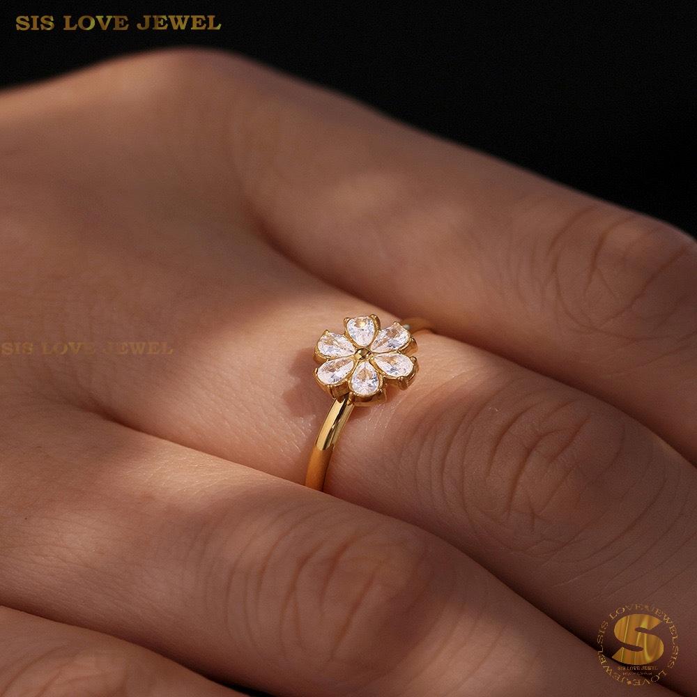Zirconia Flower Ring R132