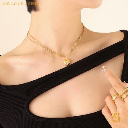 Chubby Love Gold Plated Necklace N107
