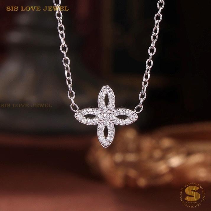 Lucky 18K Gold Clover Zircon Bracelet B242