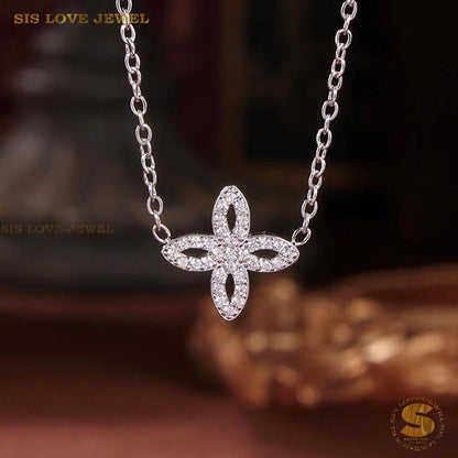 Lucky 18K Gold Clover Zircon Bracelet B242