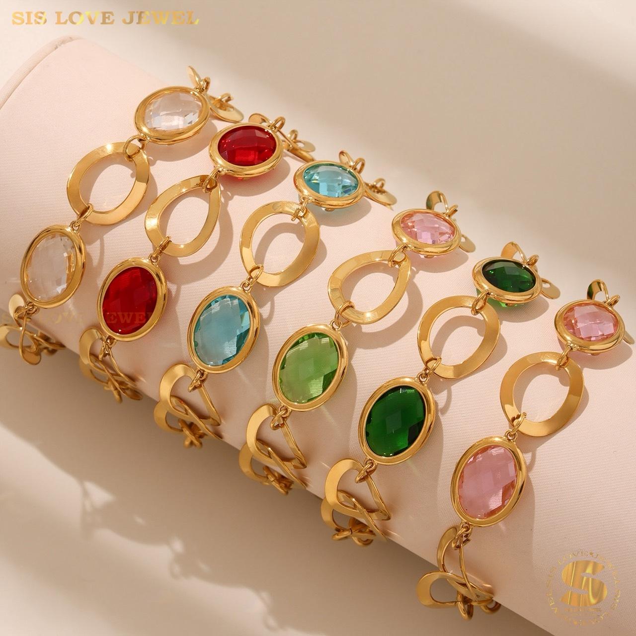 Crystal Chain Bracelet B235