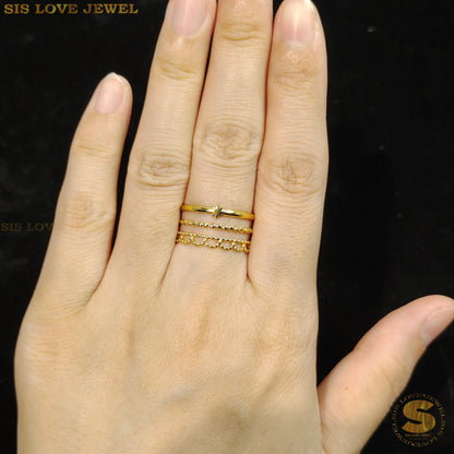 3 Layers Sphere Adjustable Ring R066