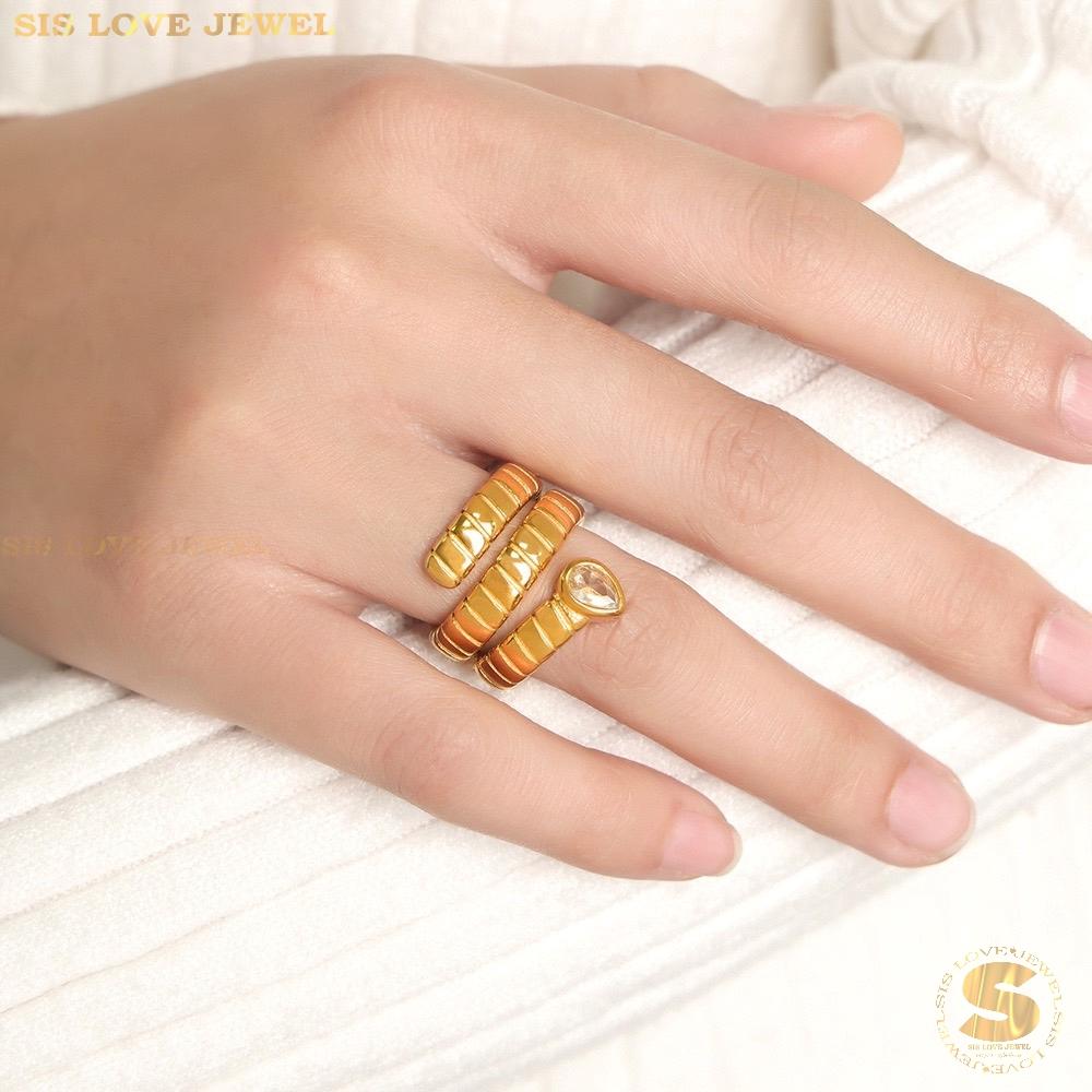 3-Layer Snake Design Ring R092