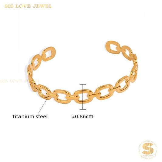 Golden Embrace Adjustable Bangle H124