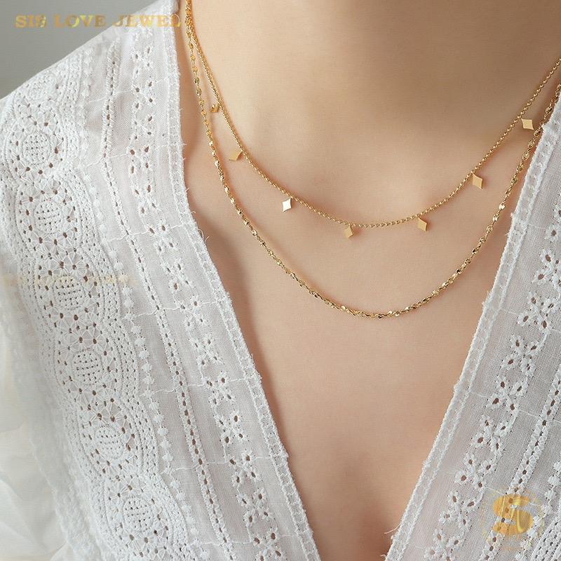 Simple Double Layers Necklace N126