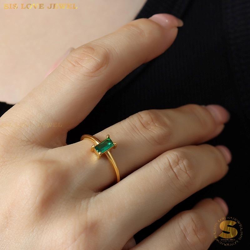 Square Cubic Zirconia Ring R101