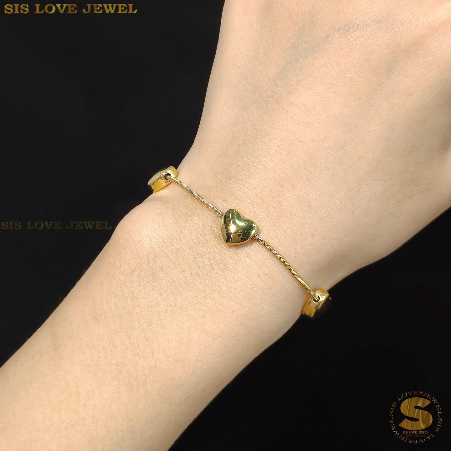 Love & Snake Chain Bracelet B150