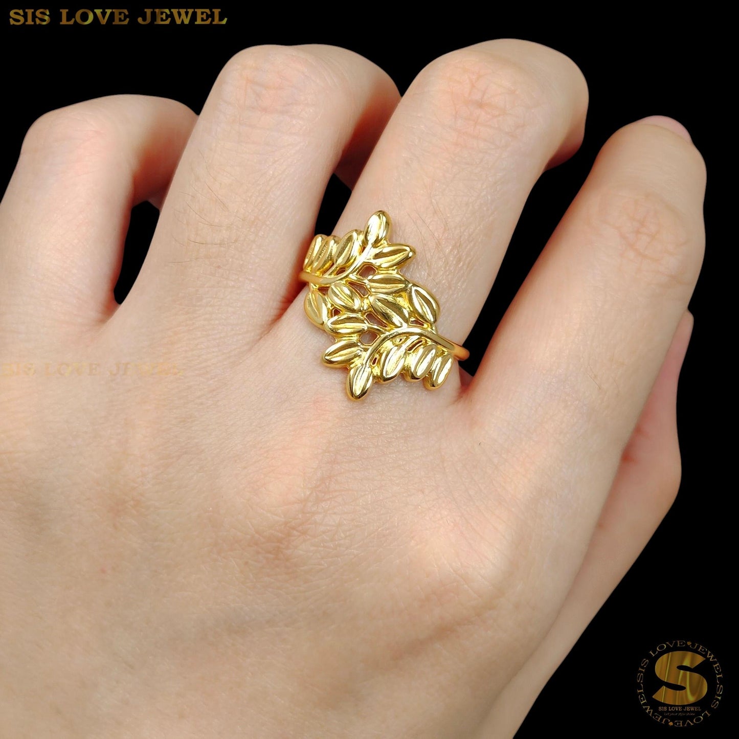 Chic Nature Leaf Open Ring R144