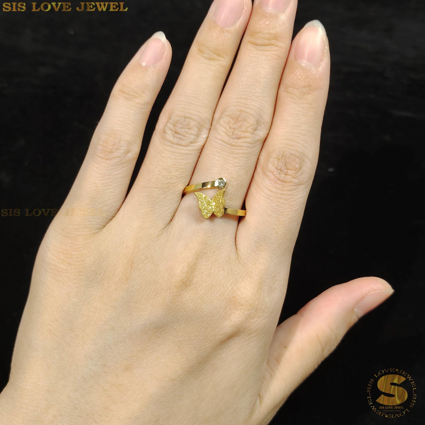Adjustable Butterfly Ring R025