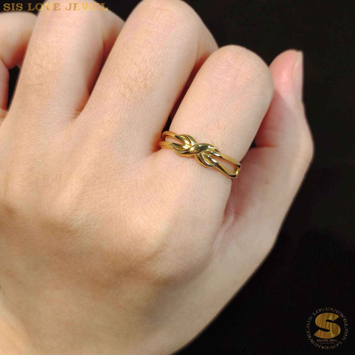 Infinity Gold Plated Ring R094