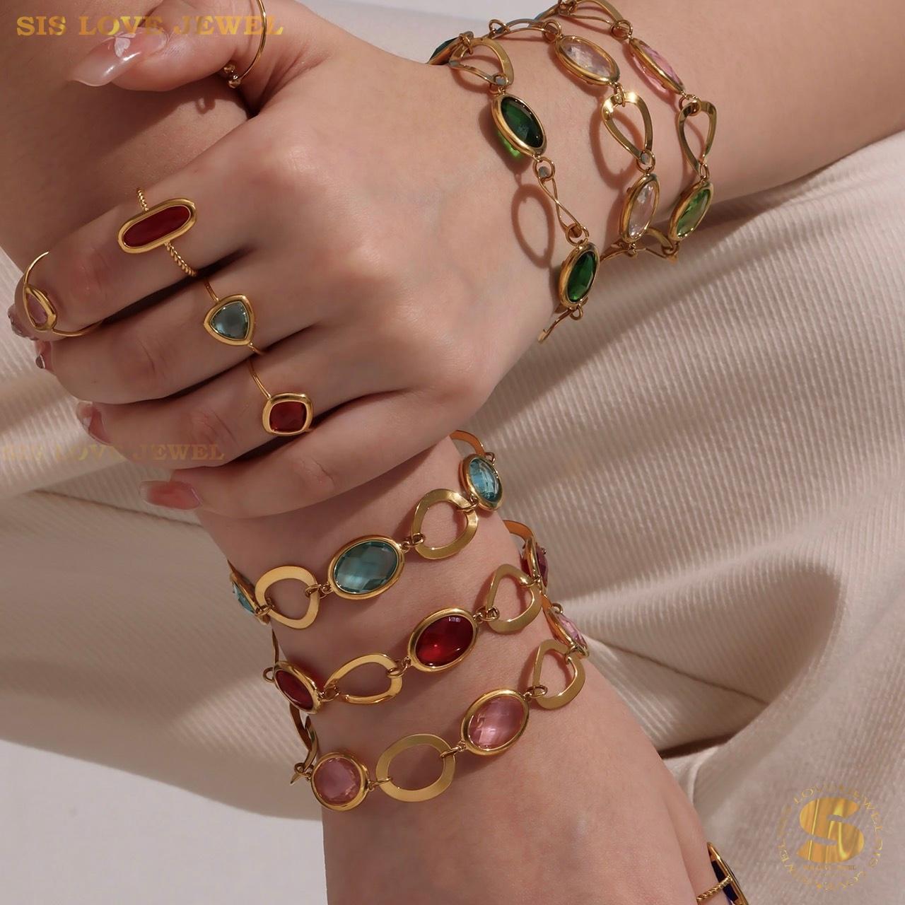 Crystal Chain Bracelet B235