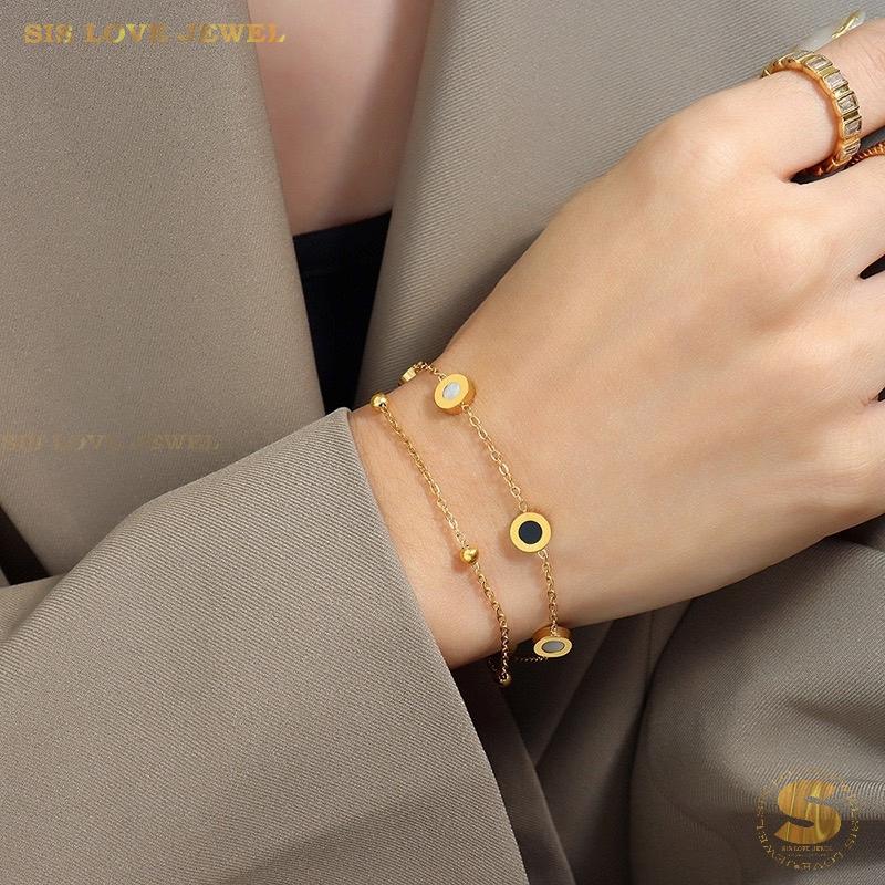 Double Layers Chain Bracelet B037