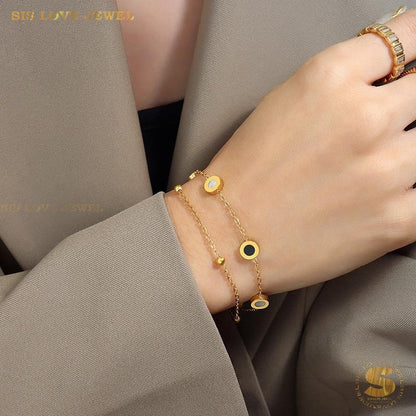 Double Layers Chain Bracelet B037