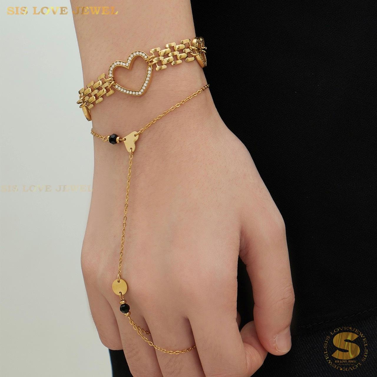 Delicate Love & Chain Bracelet B261