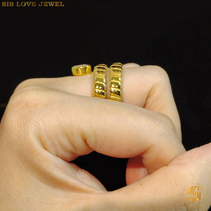 3-Layer Snake Design Ring R092