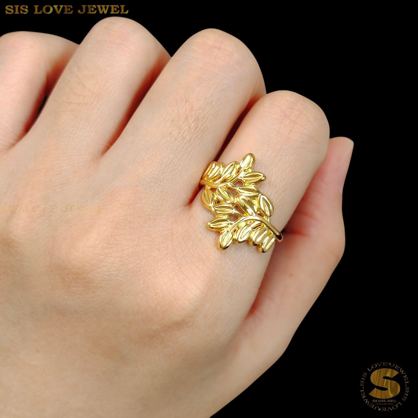 Chic Nature Leaf Open Ring R144