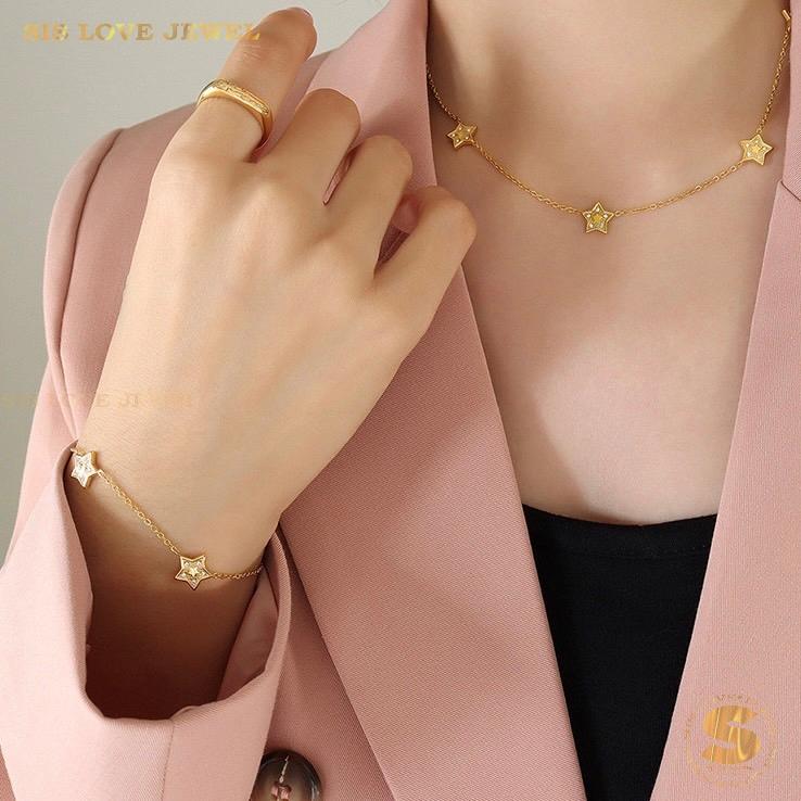 3 Star Zirconia Bracelet B136