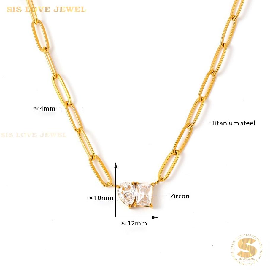 Luminous Love Paperclip Chain Necklace N143