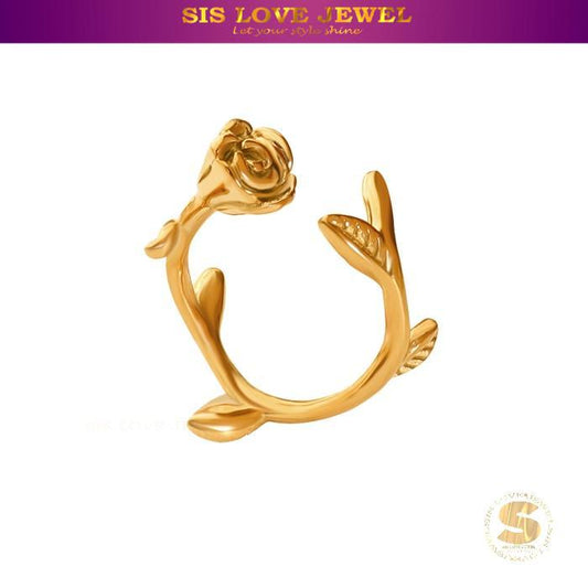 Adjustable Rose Flower Ring R016