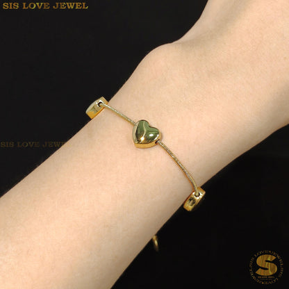 Love & Snake Chain Bracelet B150