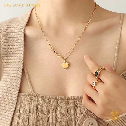Gold Plated Love Pendant Necklace N061
