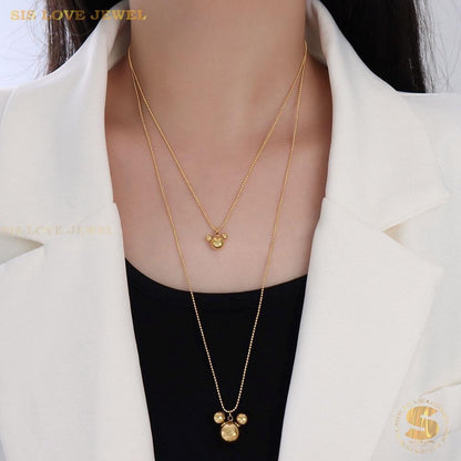 Cute Mickey Pendant Necklace