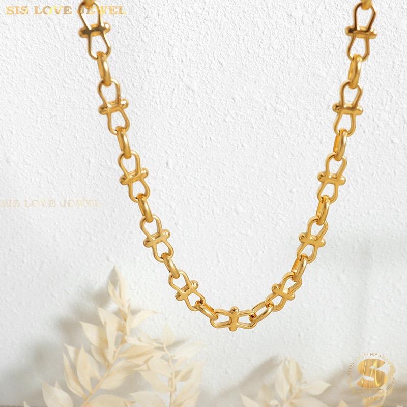 Luxe Chain Adornment Necklace N091