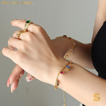 7 Colors Zirconia Bracelet B019