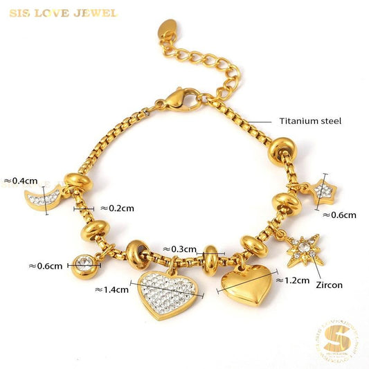 Starlight Love Charm Bracelet B212