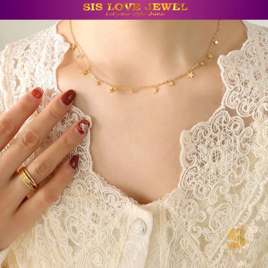 Dainty Star Necklace N013