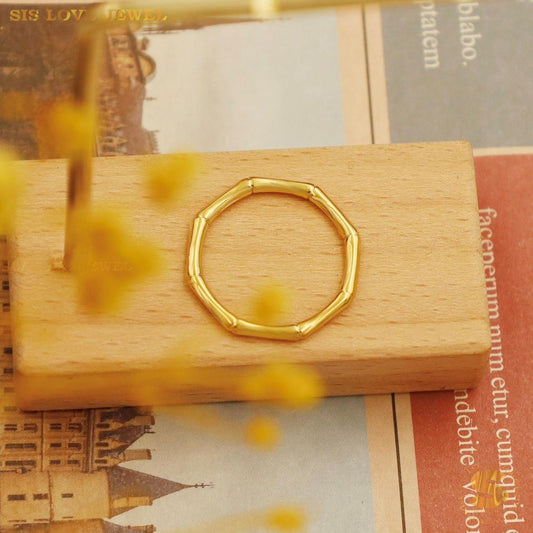 Bamboo Elegance Band Ring R036