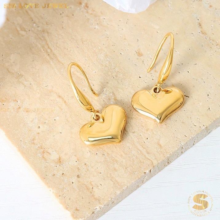 Elegant Heart Dangle Earrings S017