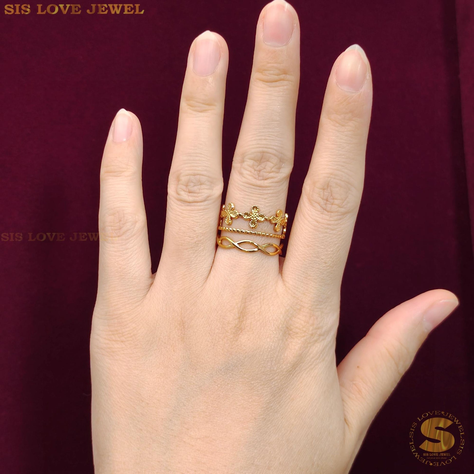3 Layers Adjustable Ring R119