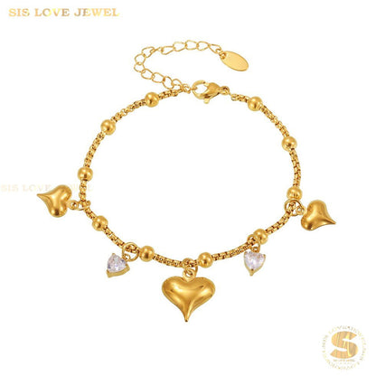 3 Love Charm Bracelet B218