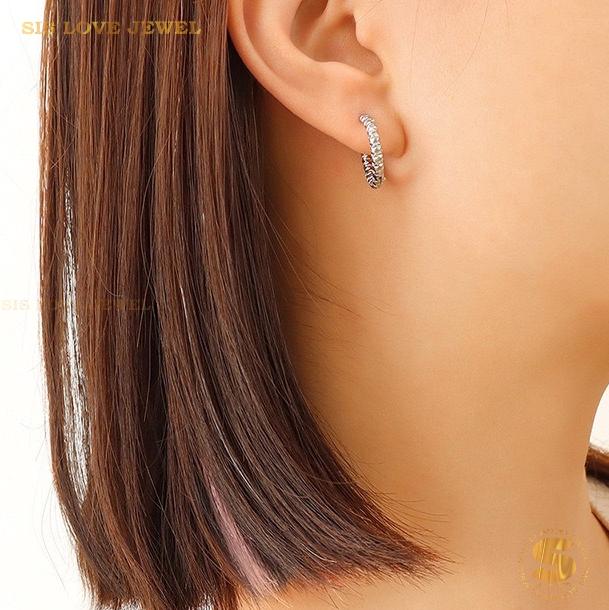 Dainty Rope Hoop Earrings S008