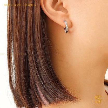 Dainty Rope Hoop Earrings S008