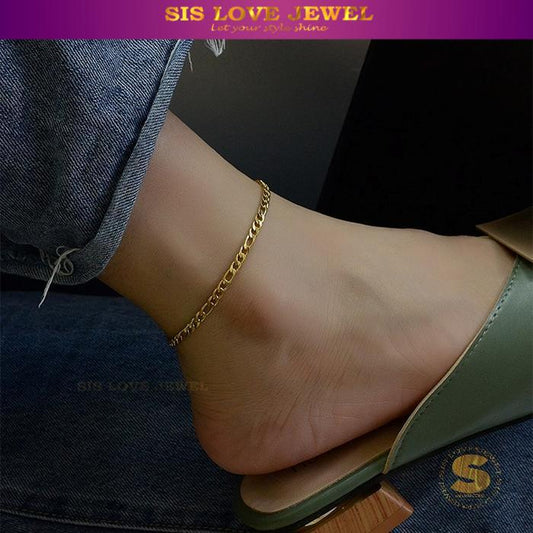 Classic Figaro Chain Anklet A002