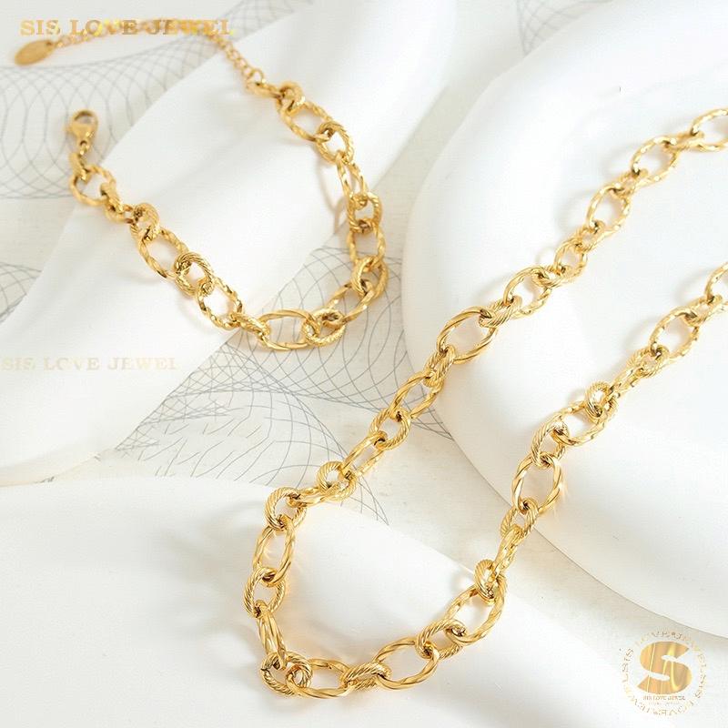 Luxe Link Necklace & Bracelet Set