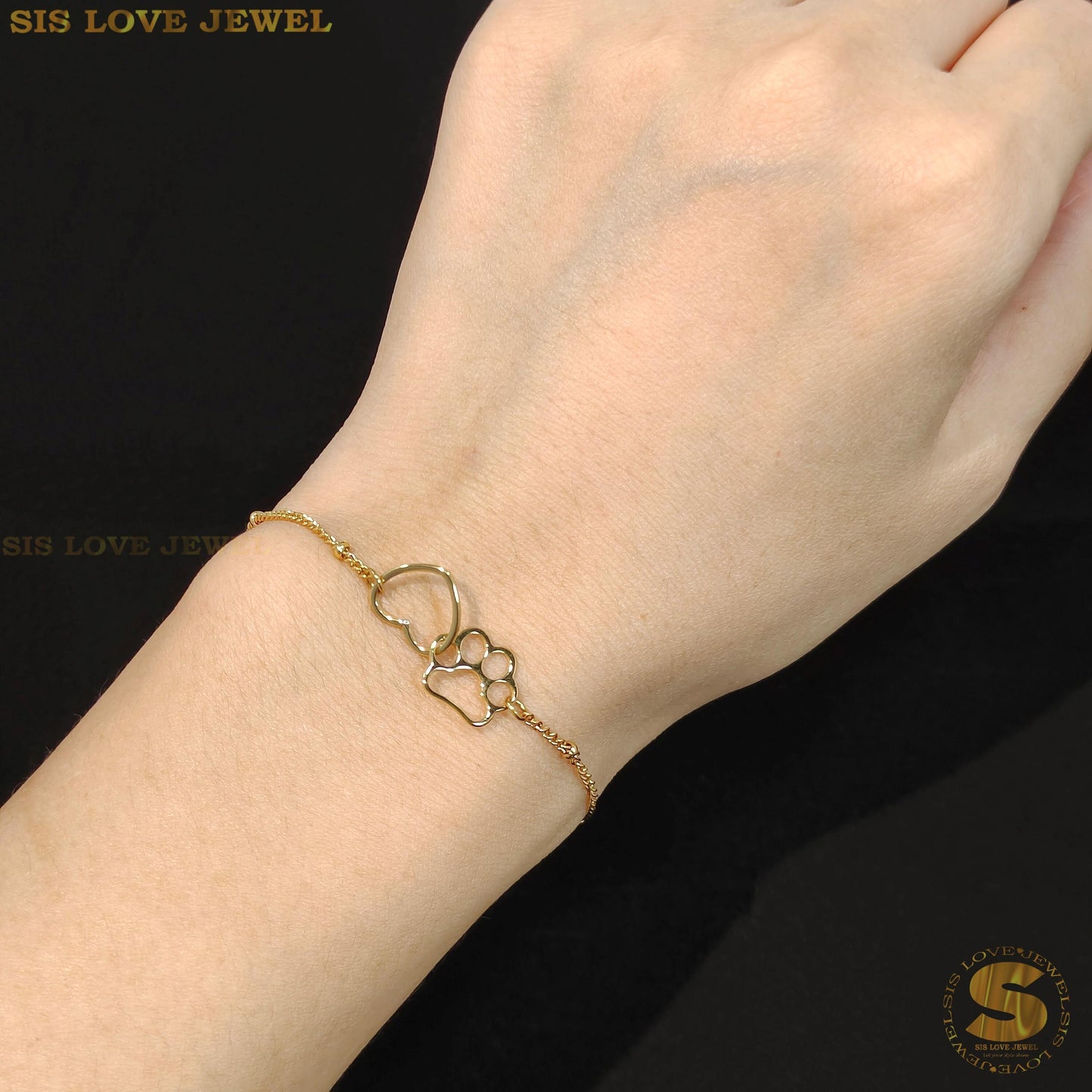 Cute Claw Print & Love Bracelet B152