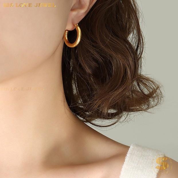 Everyday Gold Chunky Hoops S009
