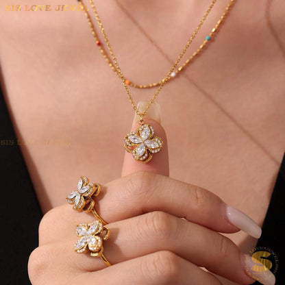 Four Leaf Love Jewelry Set N155 R136