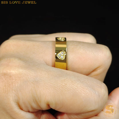 Cubic Zirconia Love Ring R093