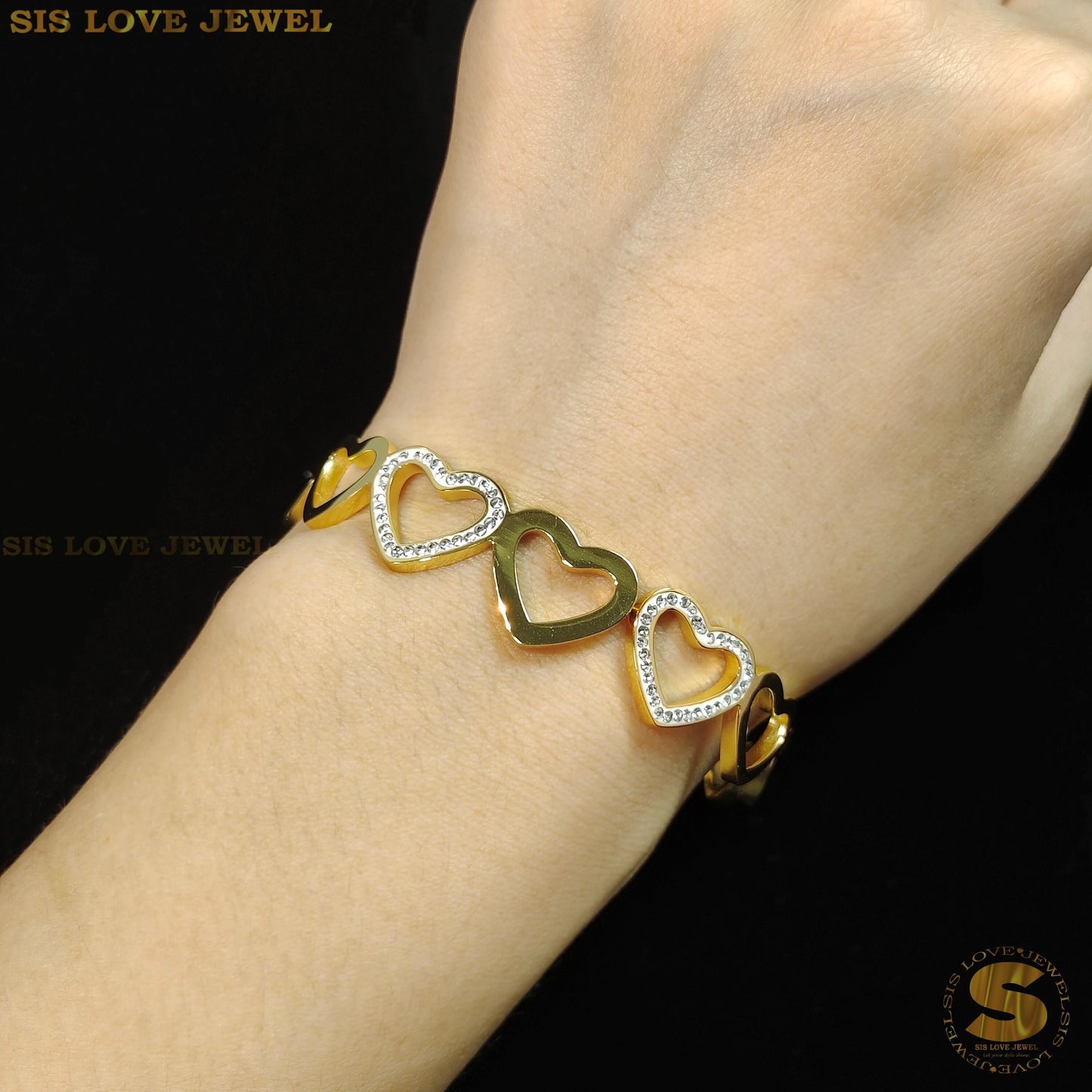 Love Oval Bangle Women Fashion H138