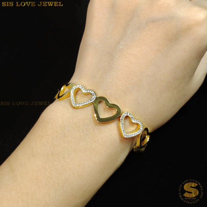 Love Oval Bangle Women Fashion H138