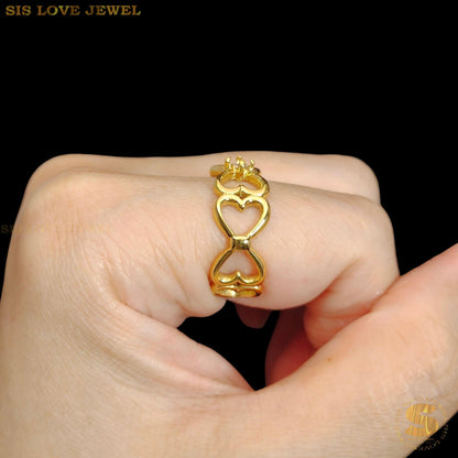 Hollow Love Adjustable Ring R106