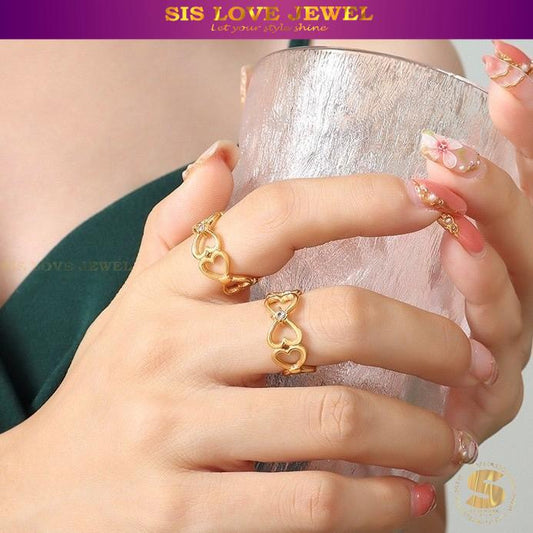 Hollow Love Adjustable Ring R106