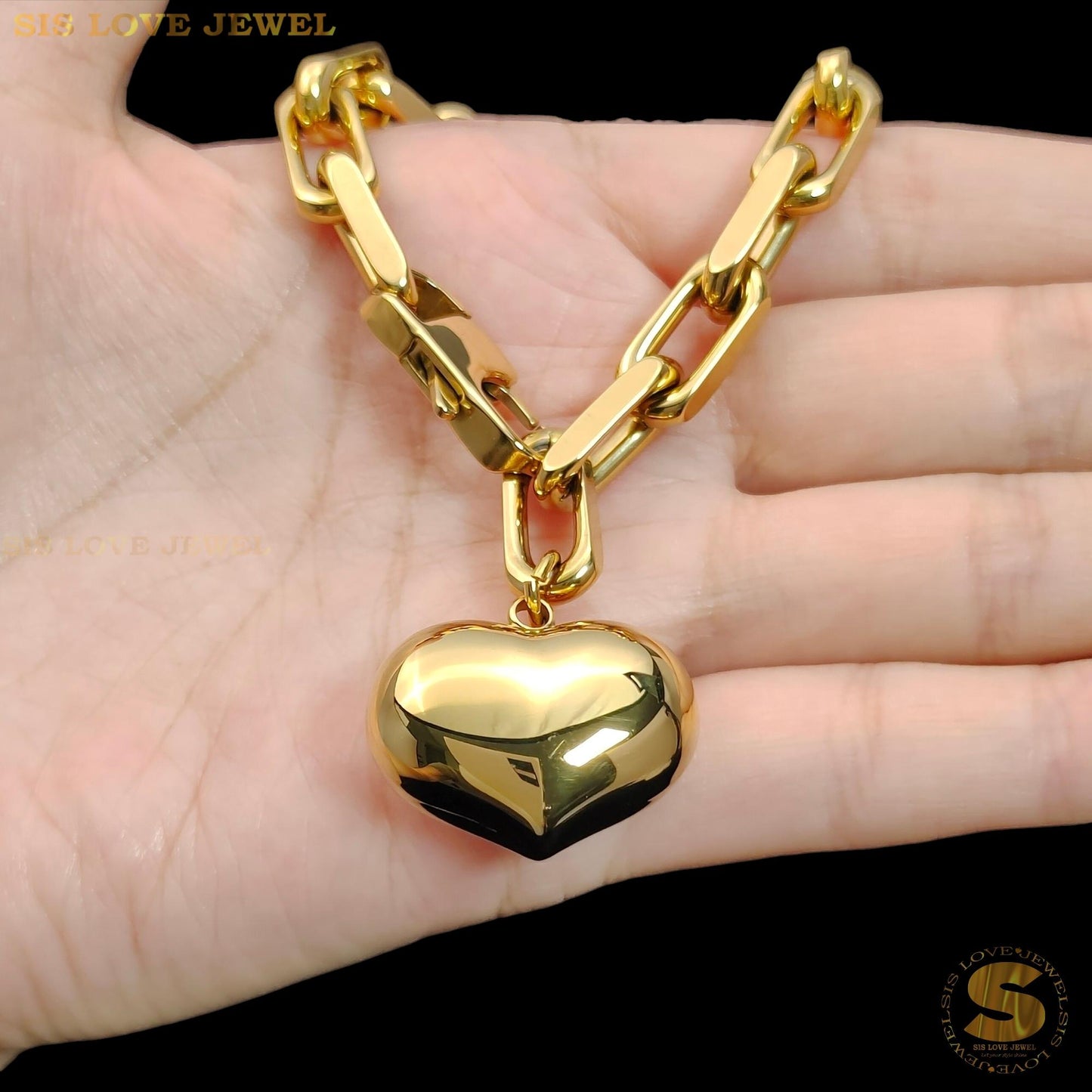 Big Love Pendant Chain Bracelet B209